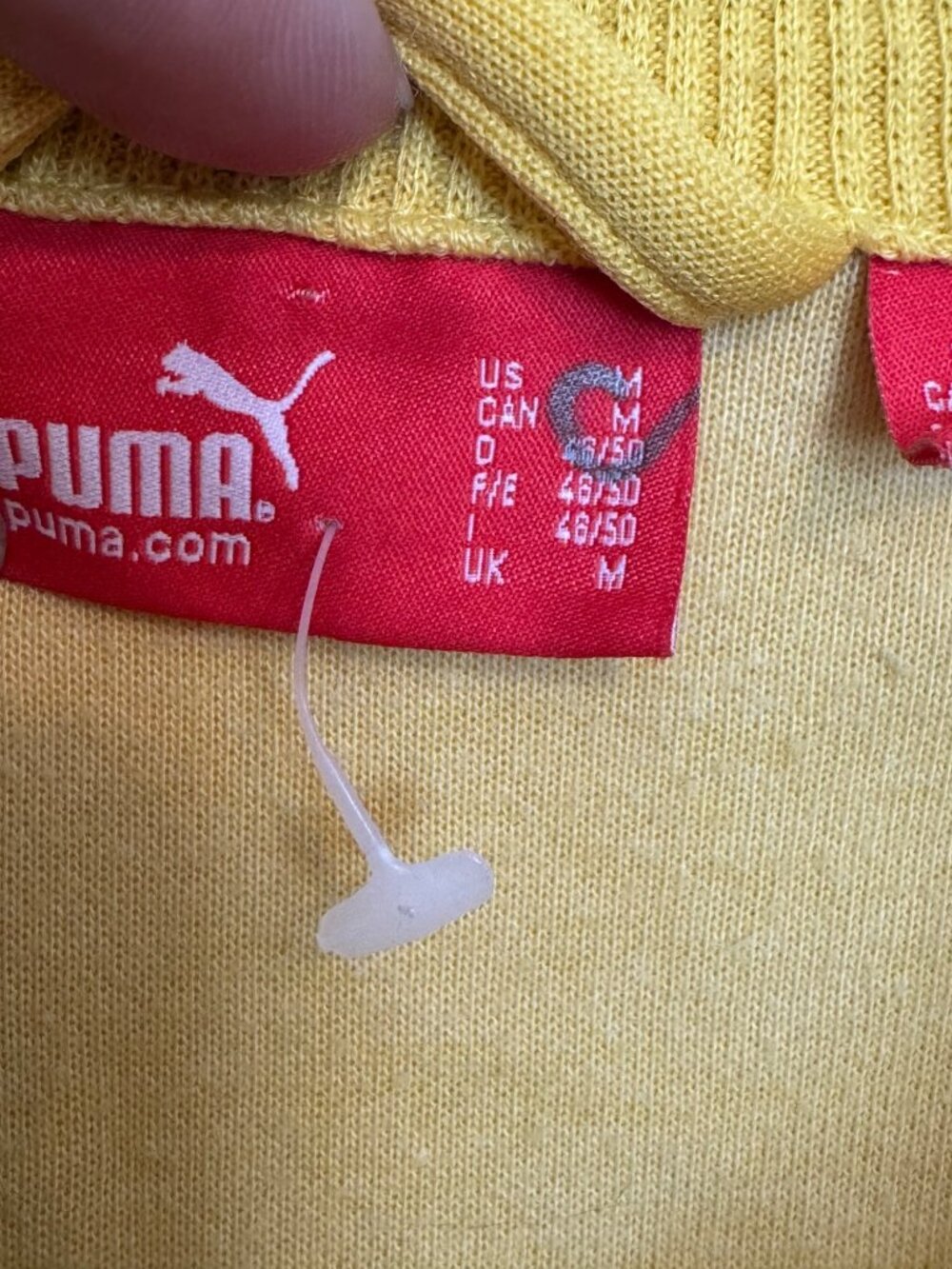 Vintage Puma Yellow & Green Full-Zip Track Jacket M 85% Polyester 15% Cotton - Picture 3 of 9